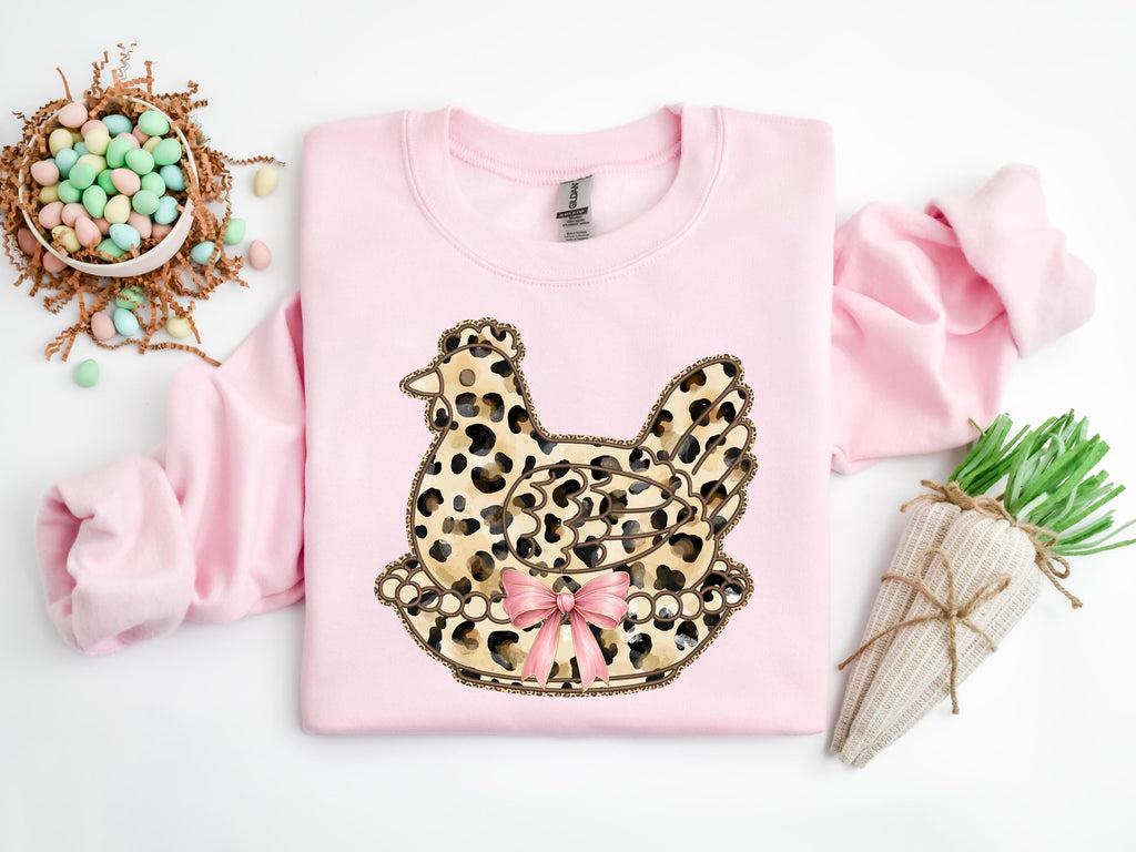 Leopard Chicken Easter Shirt, Christian Hen Grandma Tee