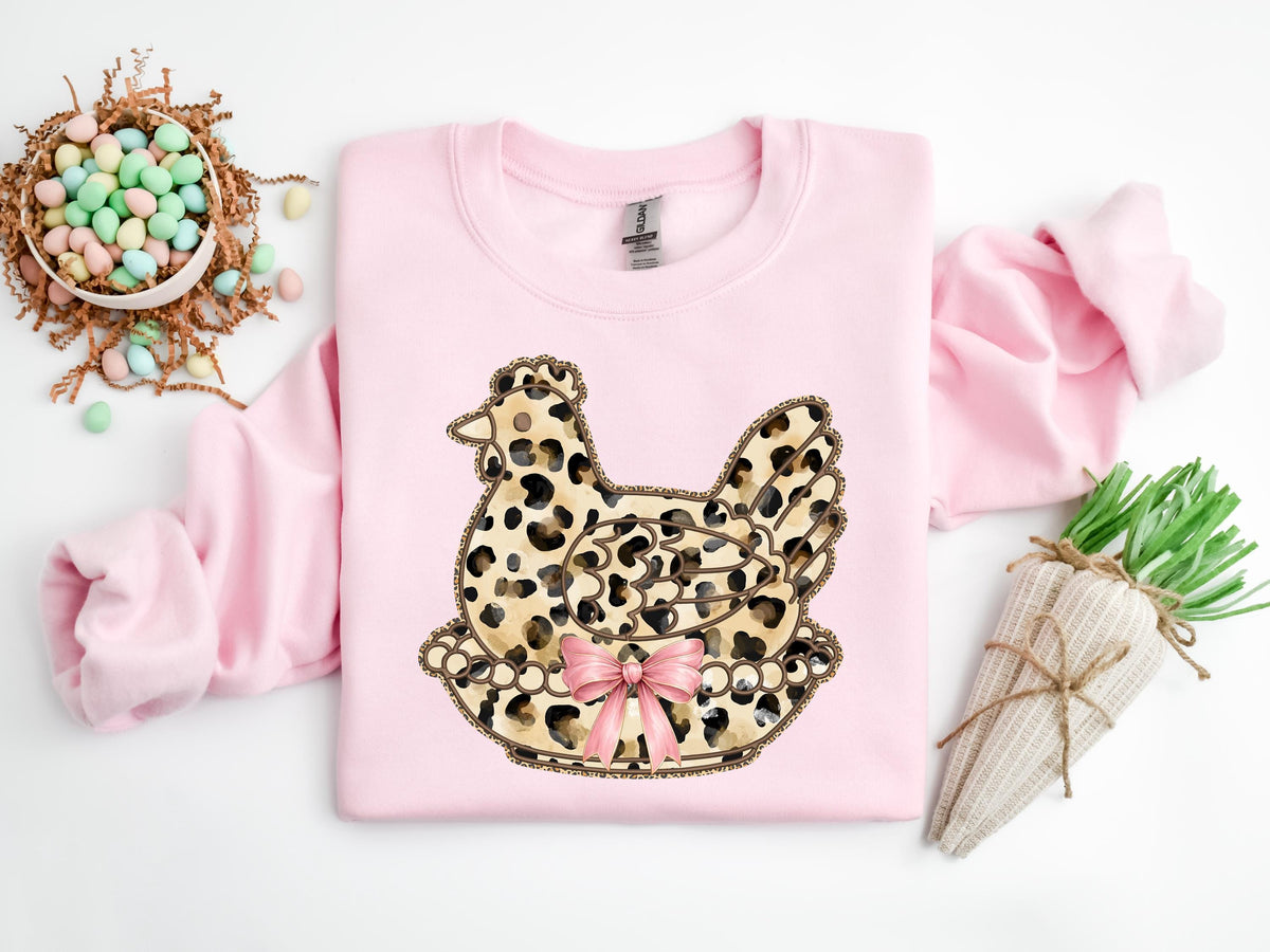 Leopard Chicken Easter Shirt, Christian Hen Grandma Tee