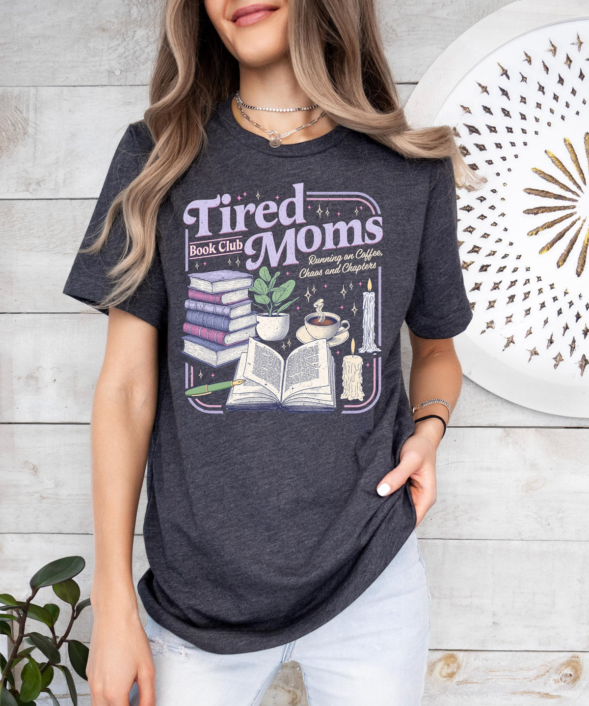 Tired Moms Book Club Sweatshirt, Coffee Chaos Chapters, Bookish Gift