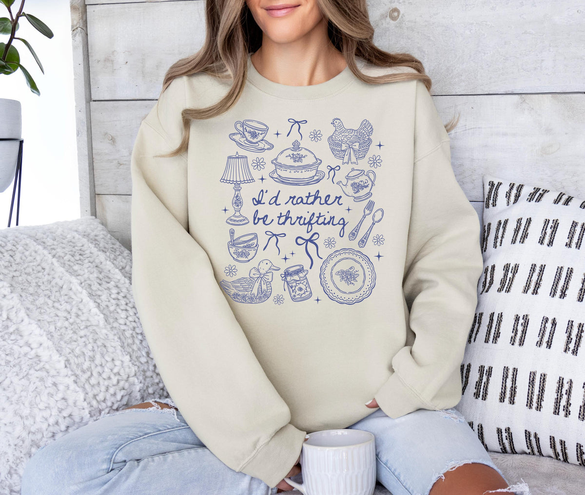Thrifting Queen Graphic Tee, CottageCore Vintage Easter Shirt