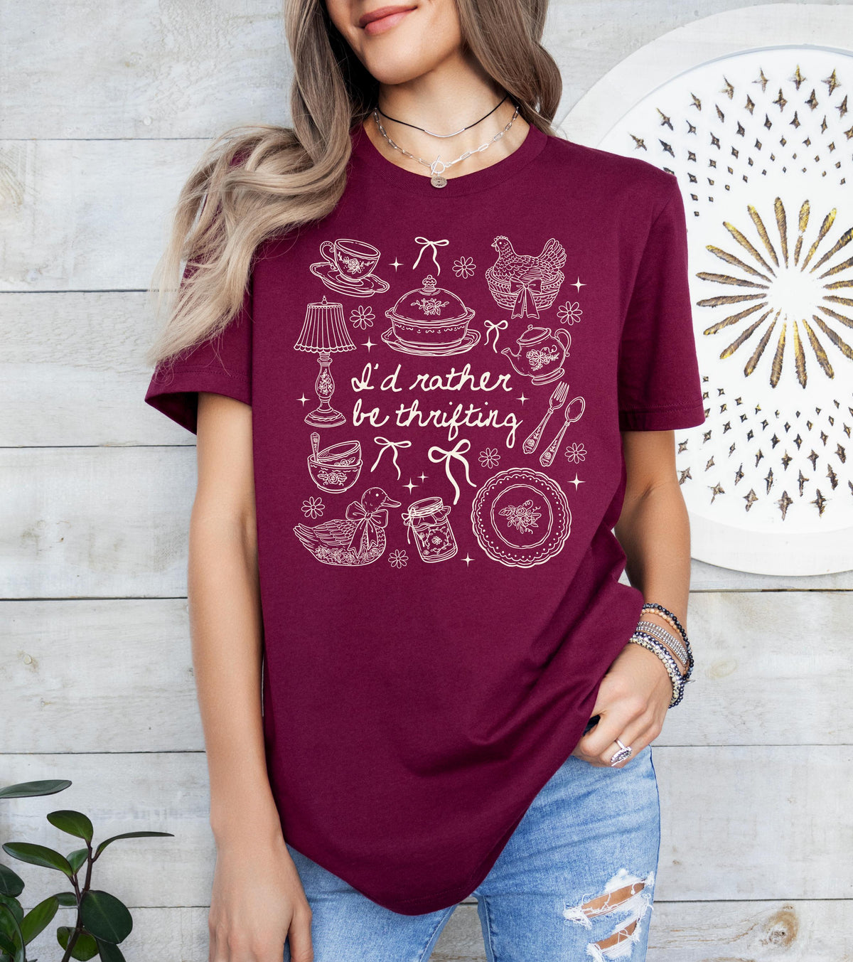 Thrifting Queen Graphic Tee, CottageCore Vintage Easter Shirt
