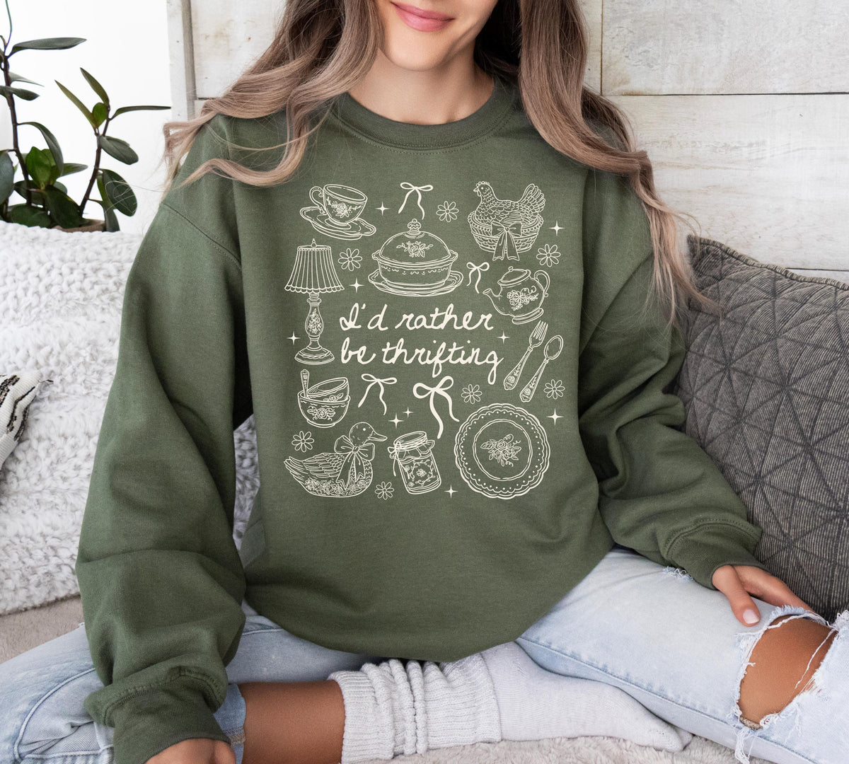 Thrifting Queen Graphic Tee, CottageCore Vintage Easter Shirt