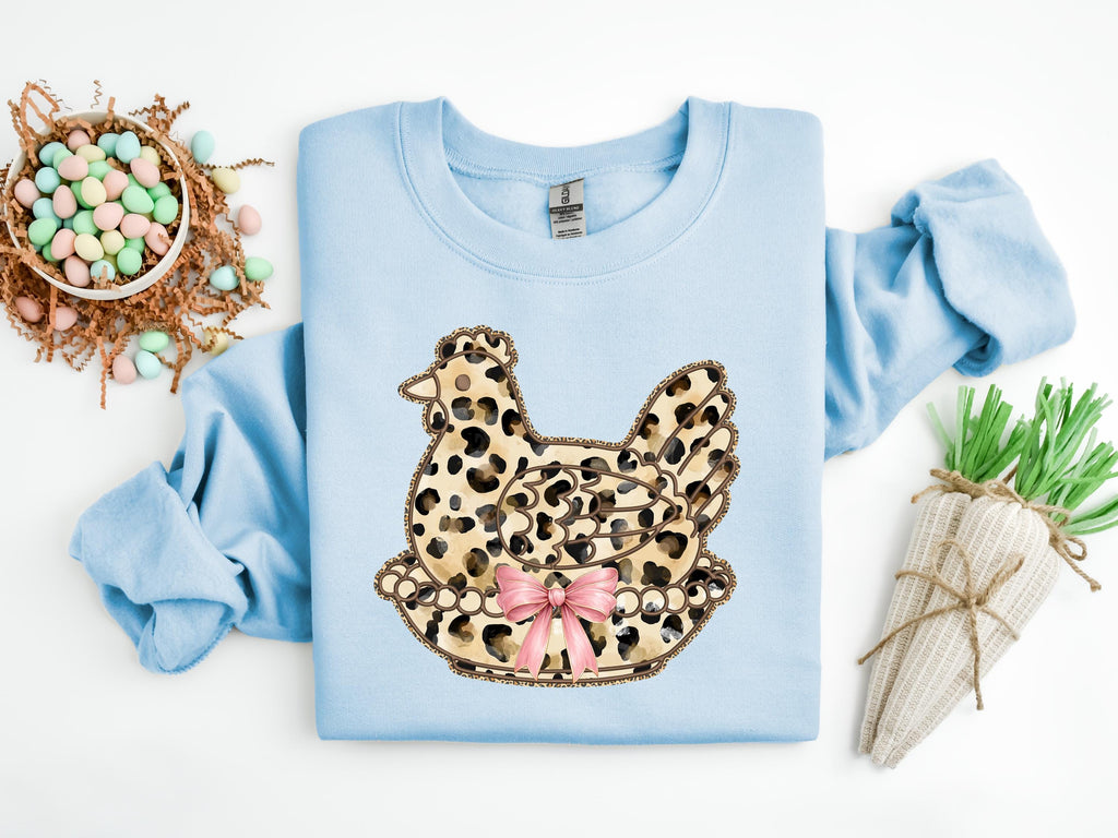 Leopard Chicken Easter Shirt, Christian Hen Grandma Tee