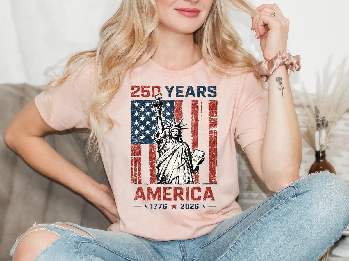 America 250th Anniversary Distressed Eagle Shirt, Patriotic 4th July Tee