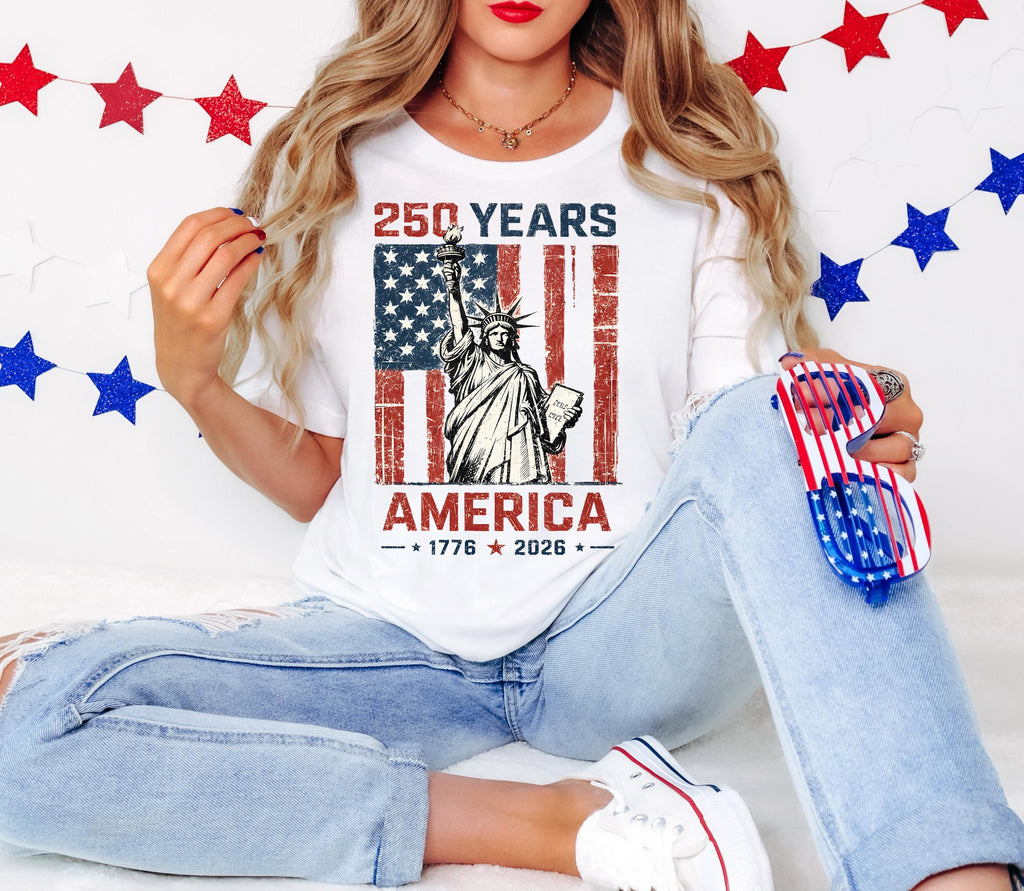America 250th Anniversary Distressed Eagle Shirt, Patriotic 4th July Tee
