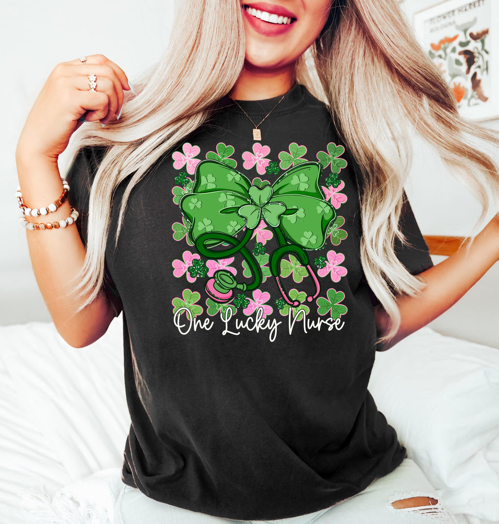 Nurse St Patricks Day Shamrock Sweatshirt, Lucky Irish Nurse Apparel