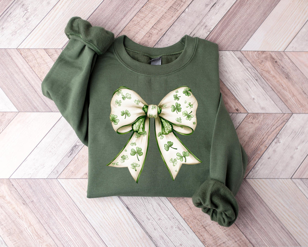 Coquette Shamrock Bow Shirt, St Patrick's Day Irish Party Top