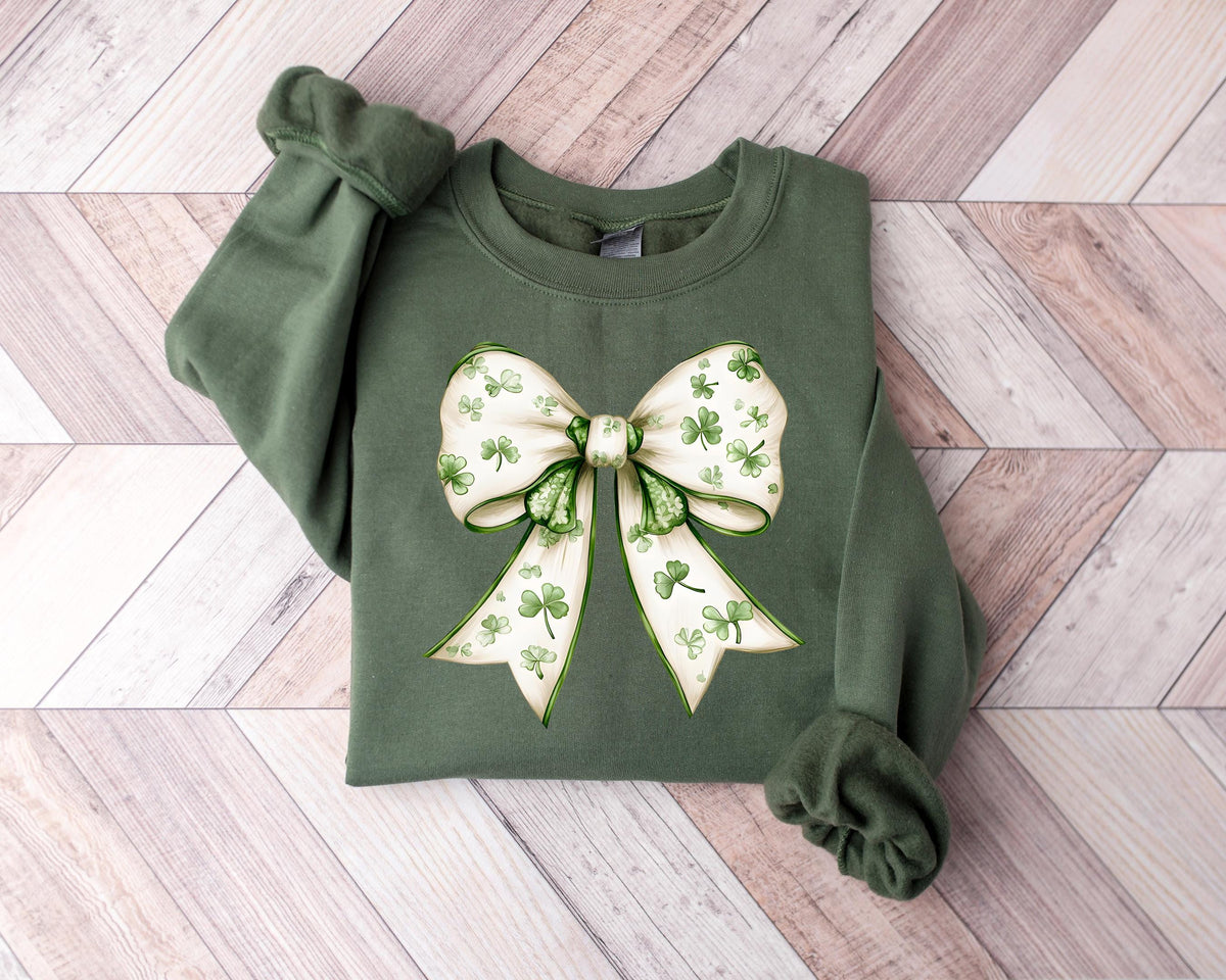 Coquette Shamrock Bow Shirt, St Patrick's Day Irish Party Top