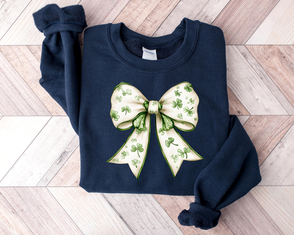 Coquette Shamrock Bow Shirt, St Patrick's Day Irish Party Top