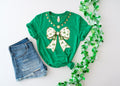 Coquette Shamrock Bow Shirt, St Patrick's Day Irish Party Top