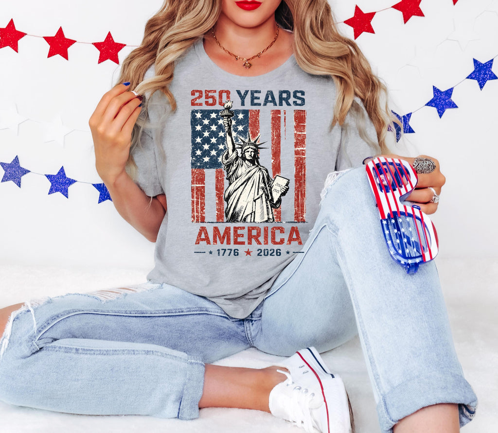 America 250th Anniversary Distressed Eagle Shirt, Patriotic 4th July Tee