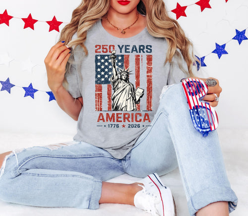 America 250th Anniversary Distressed Eagle Shirt, Patriotic 4th July Tee