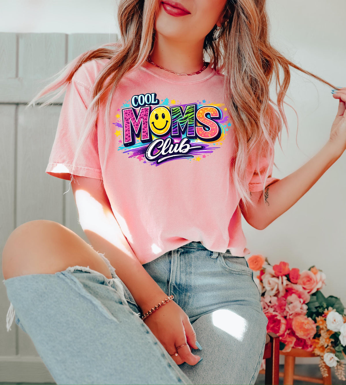 Moms Club Shirt, Mama Life Graphic Tee, Mother's Day Gift for Mom