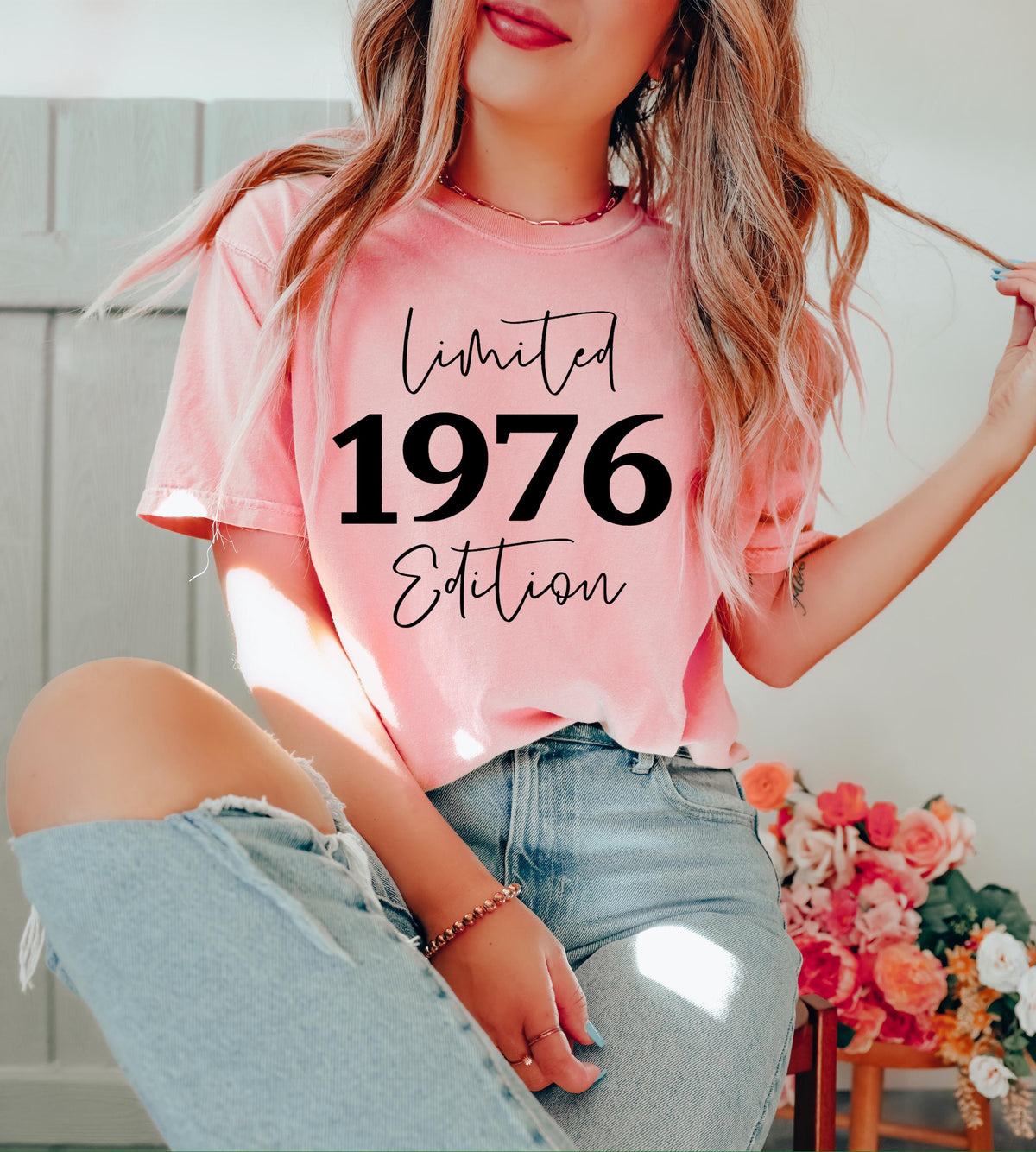 1976 Limited Edition Birthday Shirt, Custom Year Gift for Women Mum