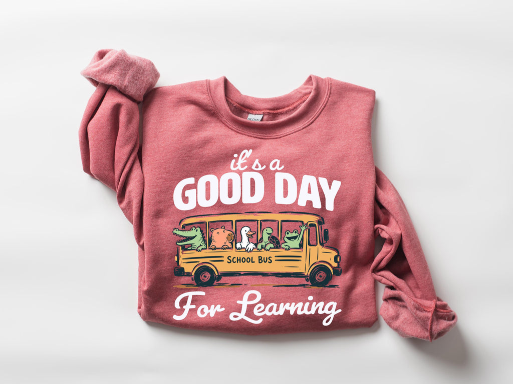 It's A Good Day For Learning shirt, Cute School Bus Animals