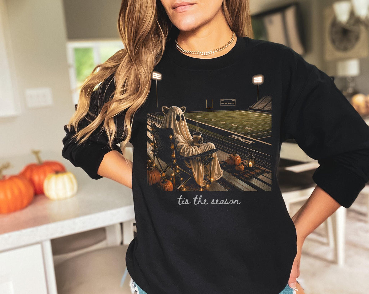 Ghost Football Shirt, Tis The Season Tee, Football Halloween Shirt