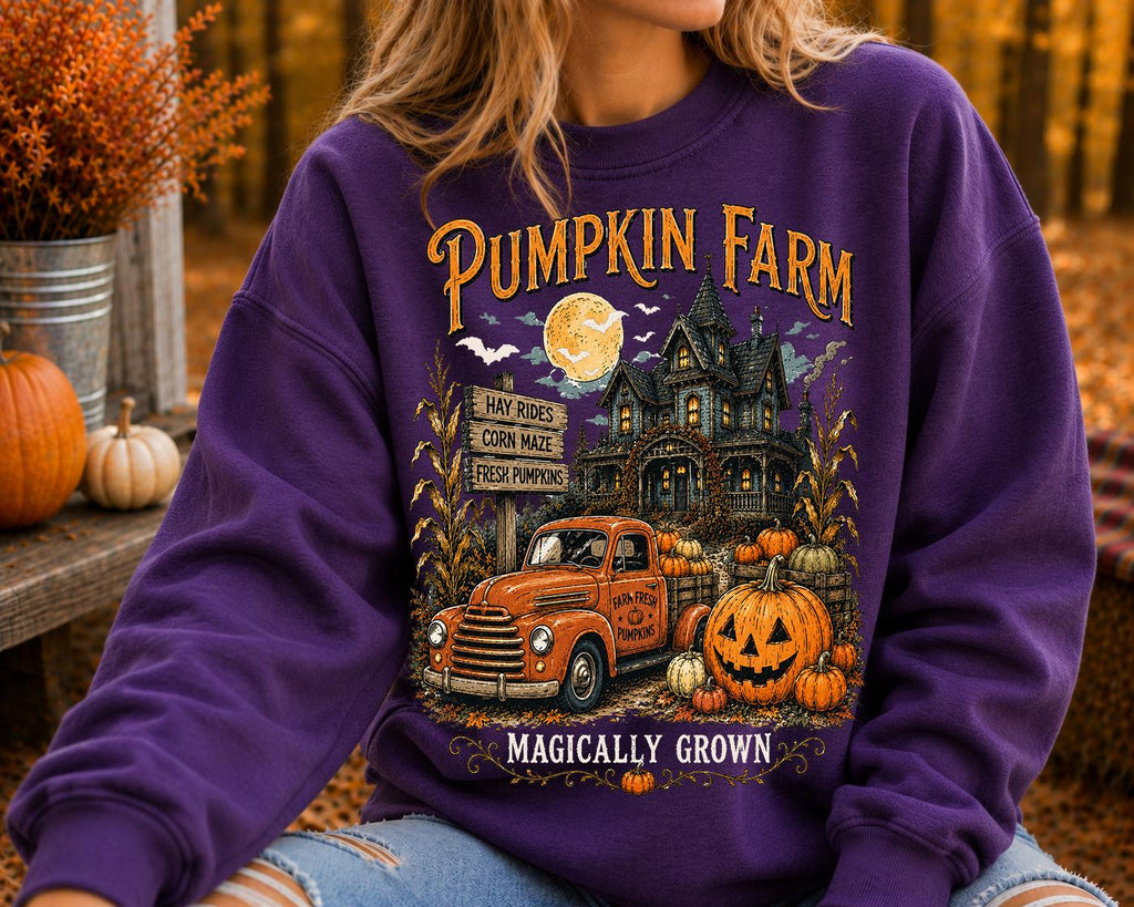 Pumpkin Farm Halloween Shirt, Vintage Fall Farm Tshirt, Cozy Autumn Tee