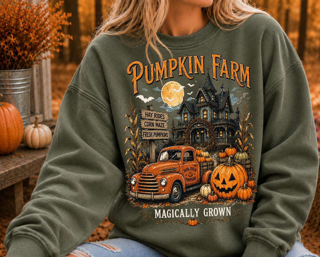 Pumpkin Farm Halloween Shirt, Vintage Fall Farm Tshirt, Cozy Autumn Tee