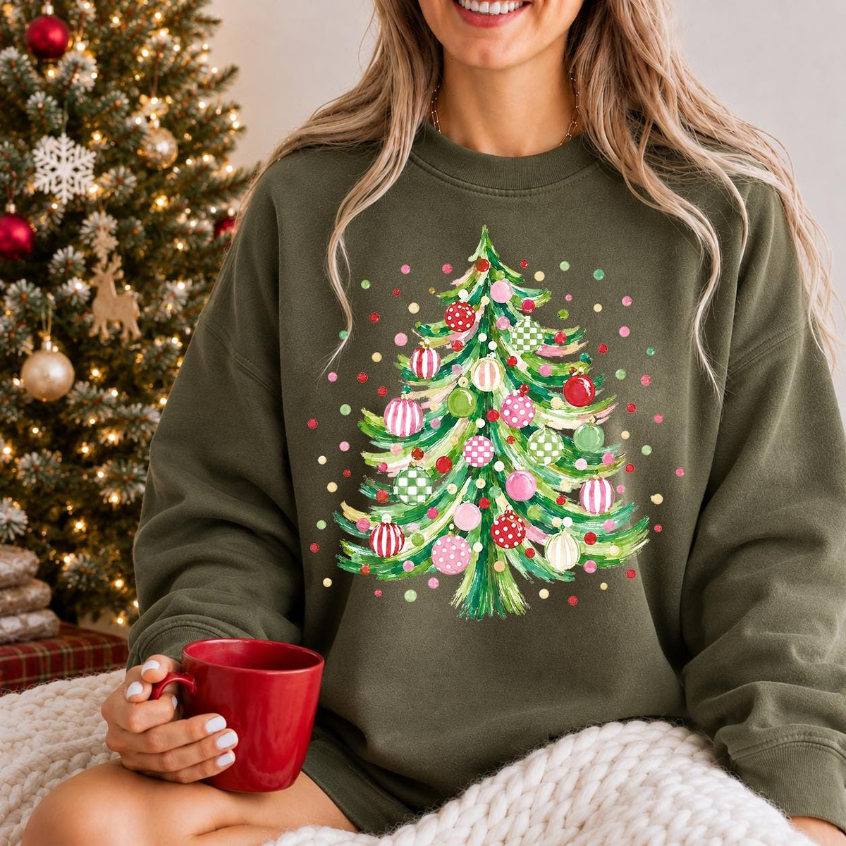 Christmas Sweatshirt, Womens Christmas shirt, Christmas Tree shirt