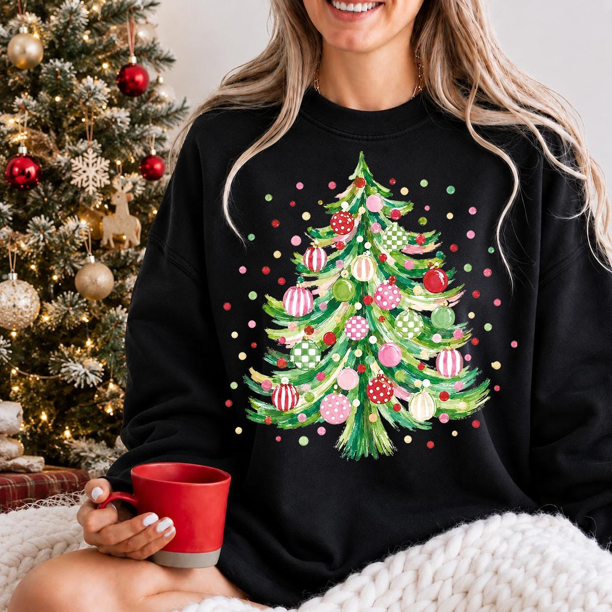 Christmas Sweatshirt, Womens Christmas shirt, Christmas Tree shirt