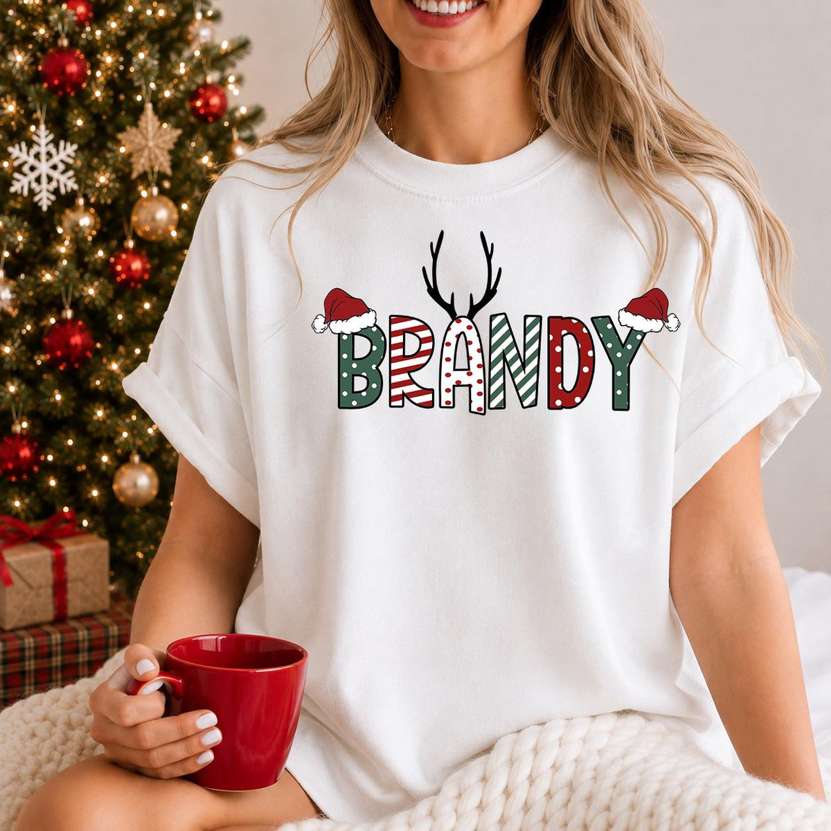 Family Monogram Christmas Shirt, Personalized Christmas Name Shirt