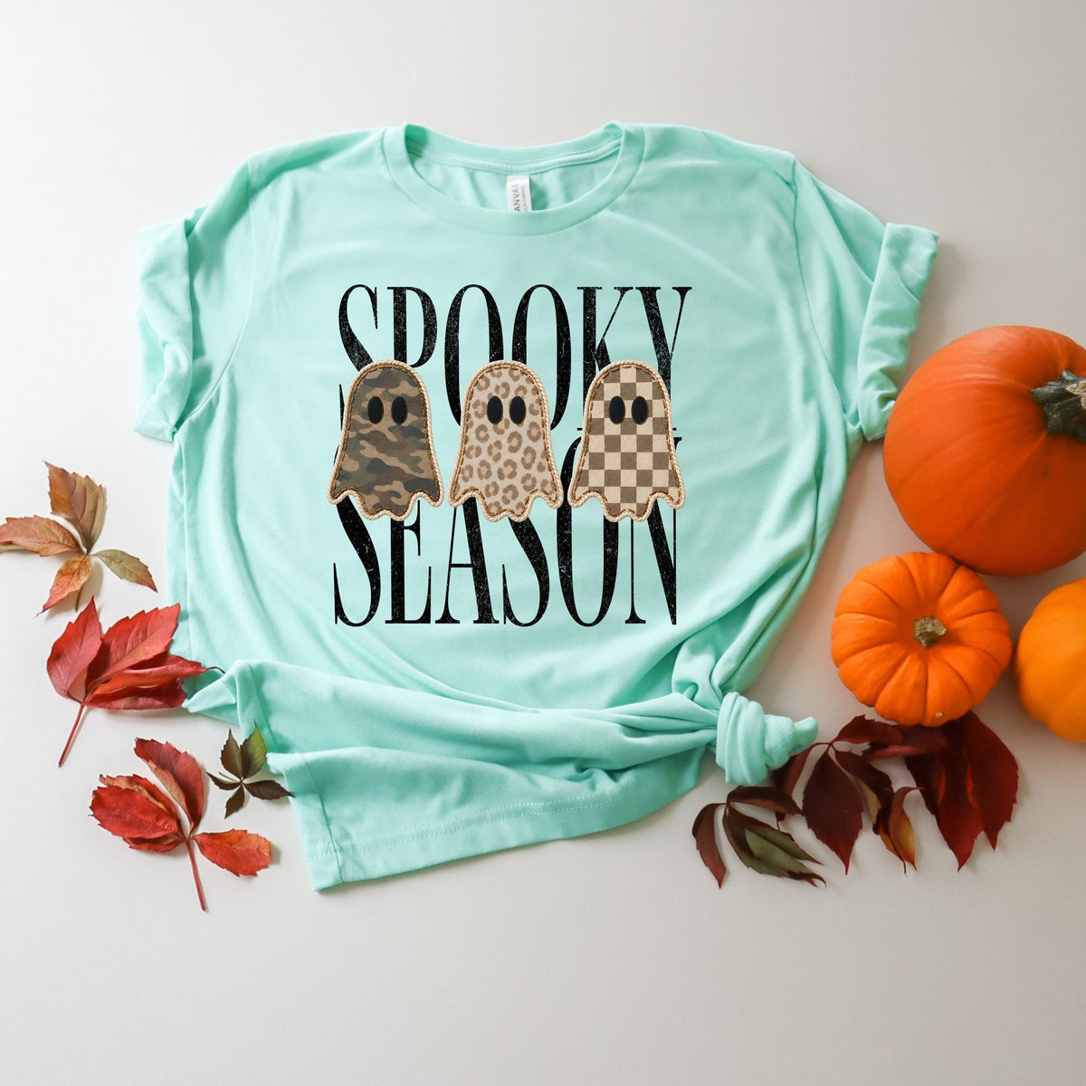 Retro Patchwork Ghosts Shirt, Checkered Ghost Sweatshirt