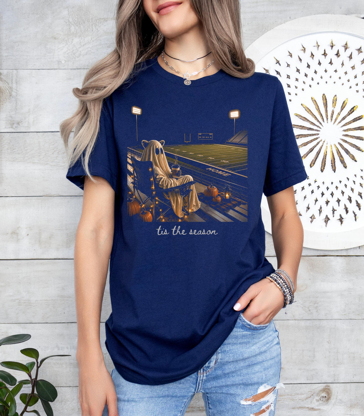 Ghost Football Shirt, Tis The Season Tee, Football Halloween Shirt