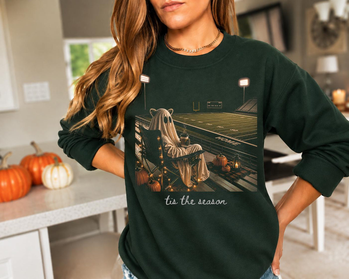 Ghost Football Shirt, Tis The Season Tee, Football Halloween Shirt