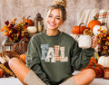 Patchwork Fall Shirt, Flannel Fall Letters Tee, Cozy Autumn Shirt