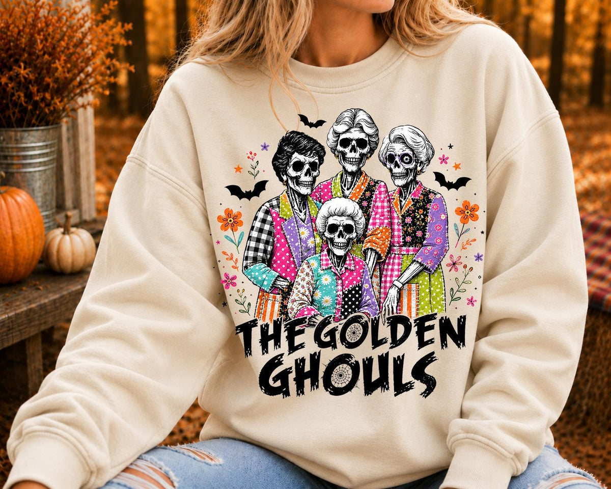 Golden Ghouls Shirt, Halloween Skeleton Shirt, Spooky FriendsTee