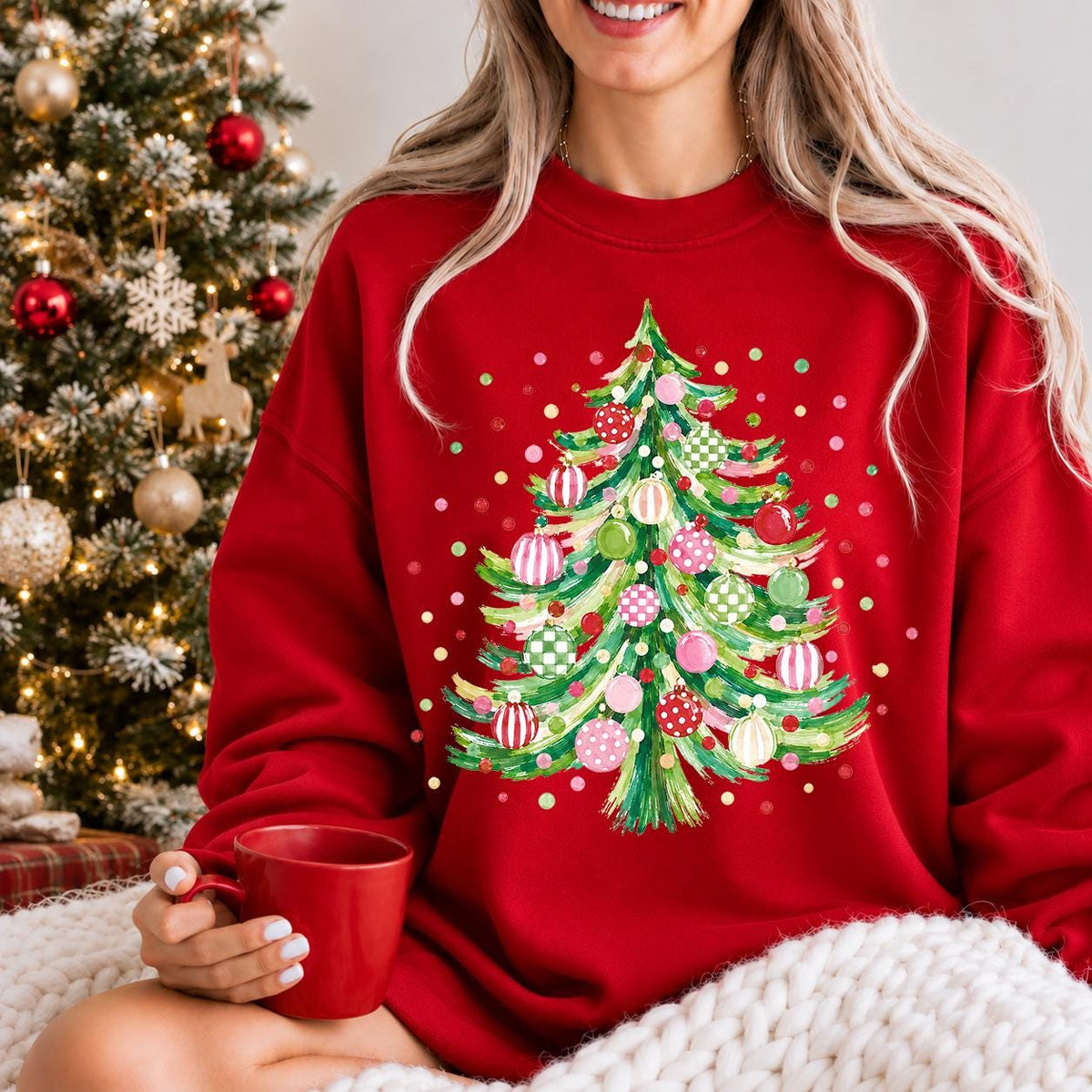 Christmas Sweatshirt, Womens Christmas shirt, Christmas Tree shirt