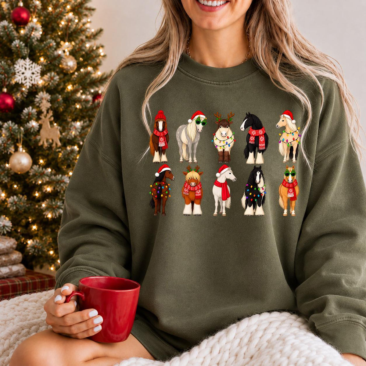 Horse Christmas Shirt, Horse Christmas Shirt, Cute Holiday Tee