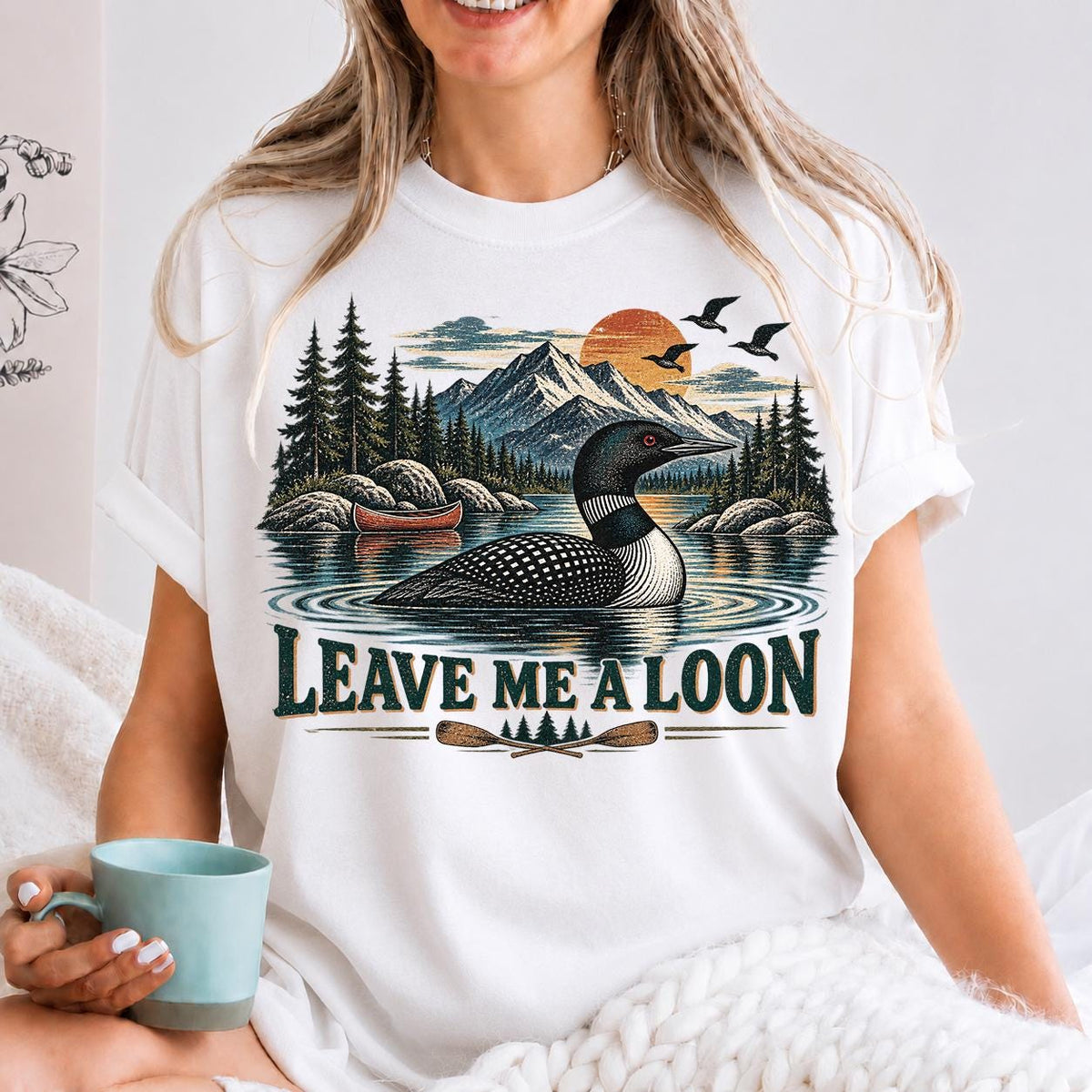 Funny Leave Me A Loon Shirt, Nature Lover Tee, Cabin Lake Life Top