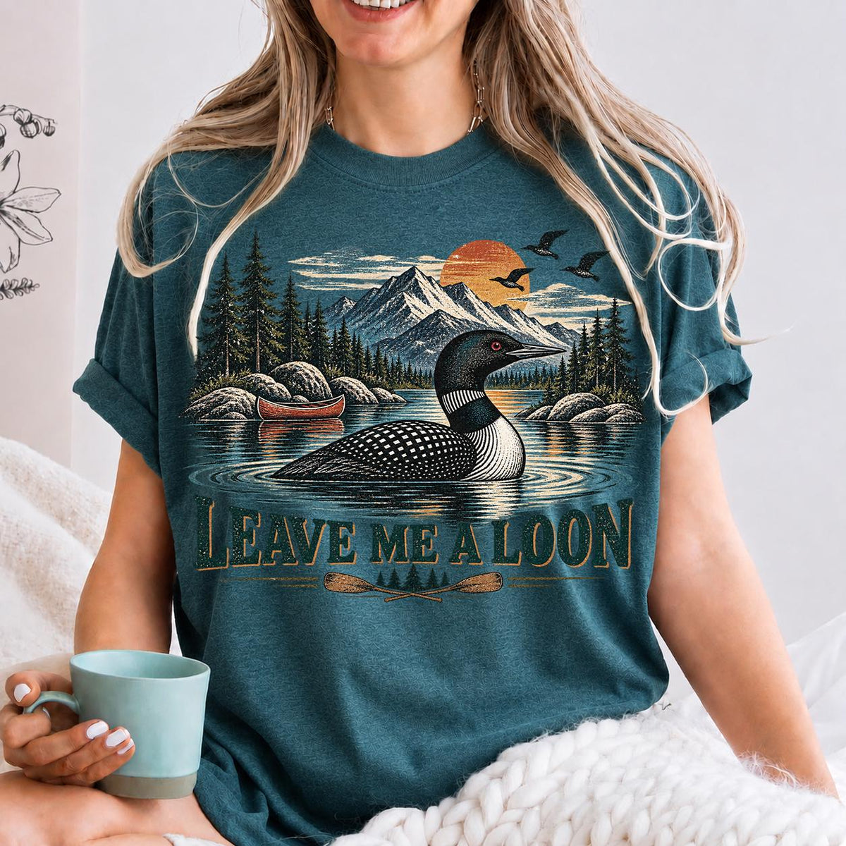 Funny Leave Me A Loon Shirt, Nature Lover Tee, Cabin Lake Life Top