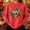 Cow Print Pumpkin, Floral Fall pumpkin, Western Autumn, Cowgirl fall Shirt