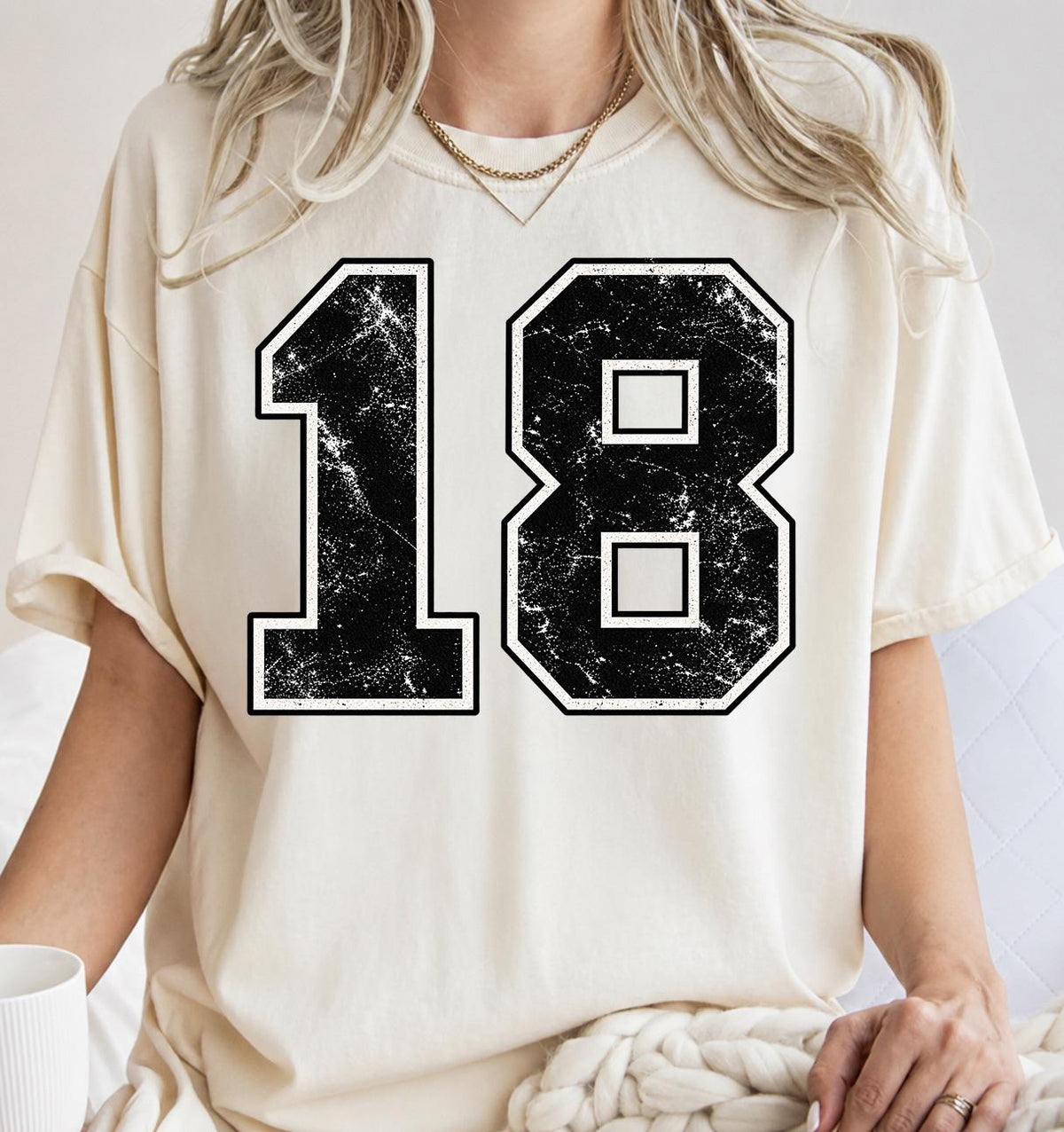Custom Football Number Sweatshirt, Sports Number Sweatshirt