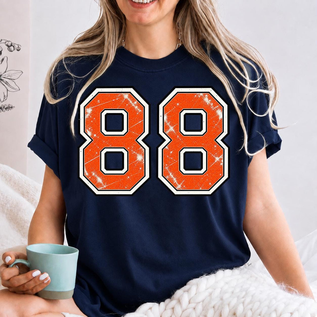 Custom Football Number Sweatshirt, Sports Number Sweatshirt