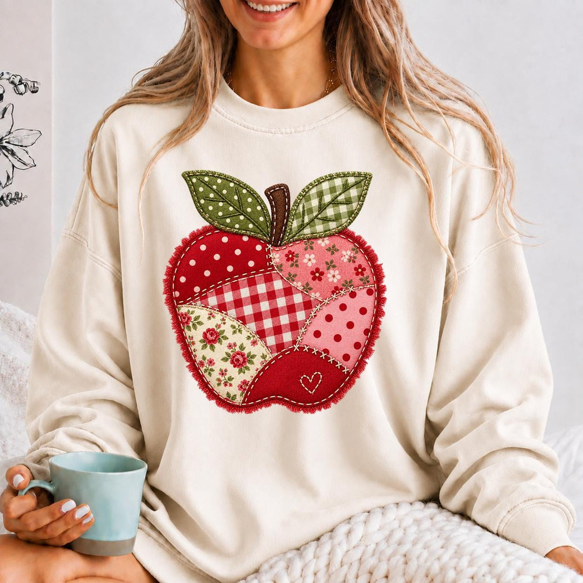 Apple Graphic Shirt, Patchwork Teacher Shirt, Spring Teacher Teams Tee