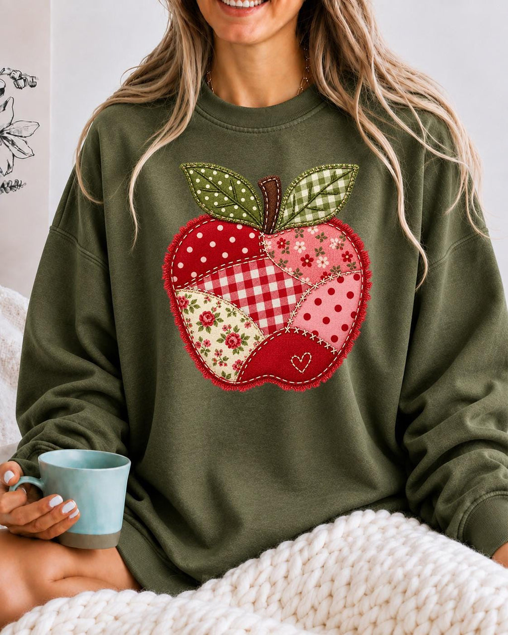 Apple Graphic Shirt, Patchwork Teacher Shirt, Spring Teacher Teams Tee