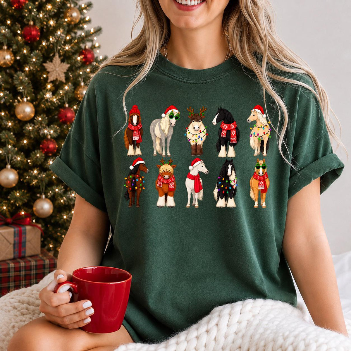 Horse Christmas Shirt, Horse Christmas Shirt, Cute Holiday Tee