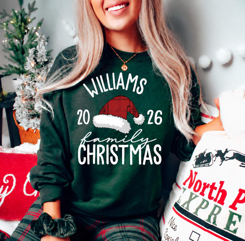 Personalized Family Name Christmas Shirt: Custom Matching Holiday Outfit