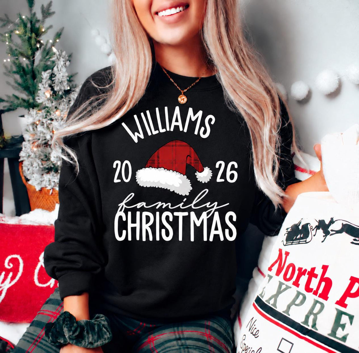 Personalized Family Name Christmas Shirt: Custom Matching Holiday Outfit