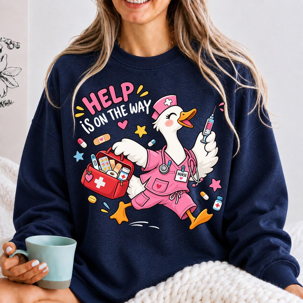 Help Is On The Way Shirt, Nurse Goose Shirt, Hospital Life RN Shirt