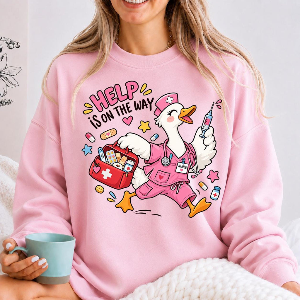 Help Is On The Way Shirt, Nurse Goose Shirt, Hospital Life RN Shirt