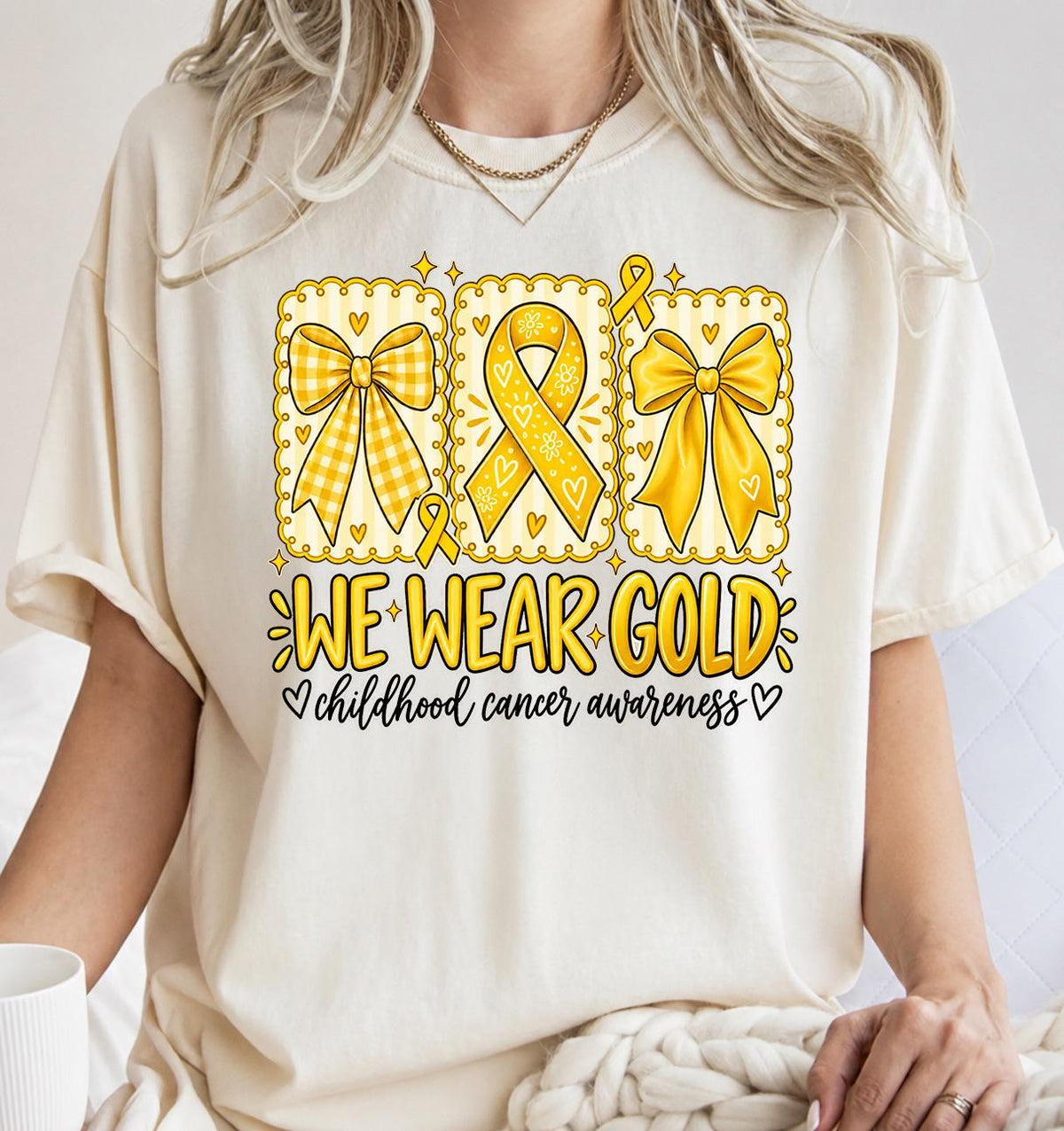 Childhood Cancer Awareness Shirt, We Wear Gold Shirt
