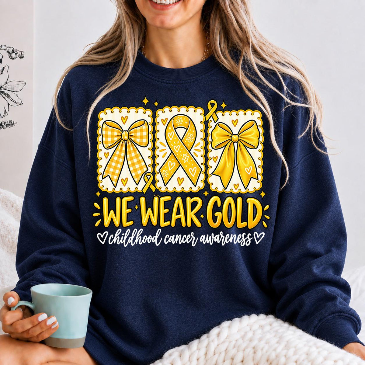 Childhood Cancer Awareness Shirt, We Wear Gold Shirt
