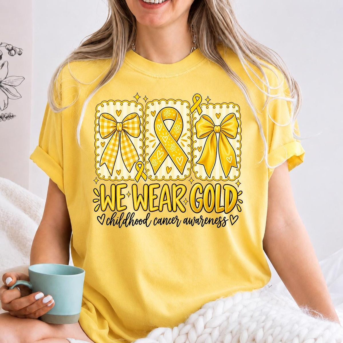 Childhood Cancer Awareness Shirt, We Wear Gold Shirt