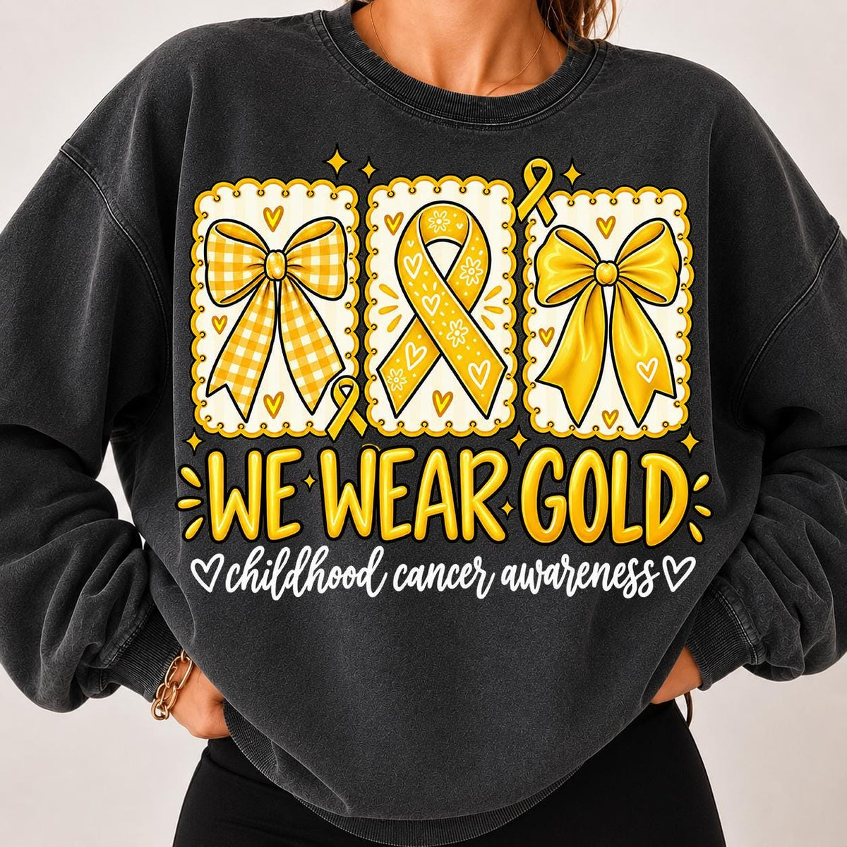 Childhood Cancer Awareness Shirt, We Wear Gold Shirt