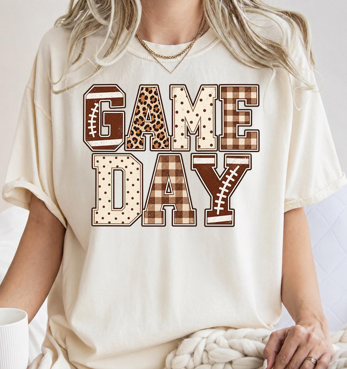 Game Day Sweatshirt, Cute football Crewneck Pullover