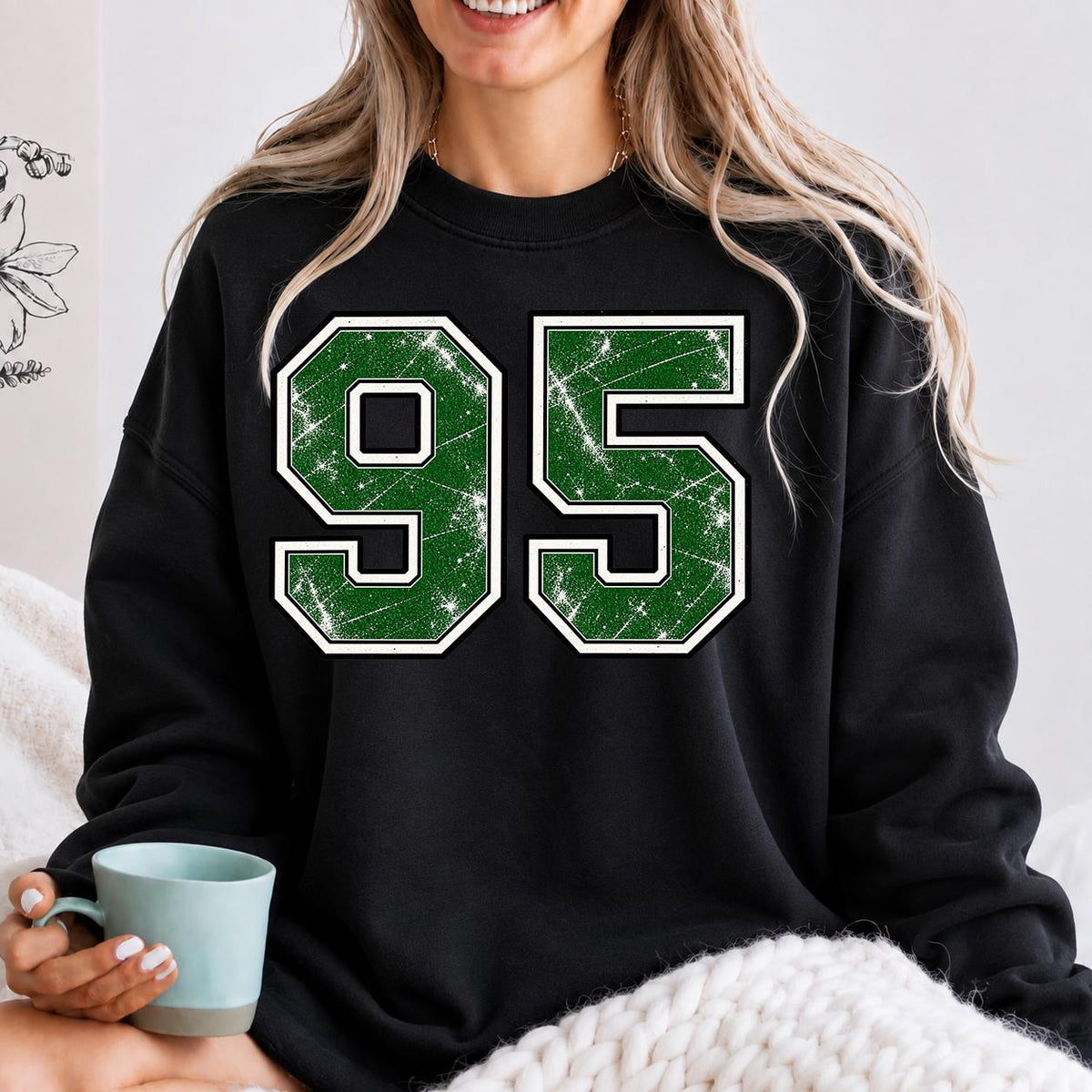 Custom Football Number Sweatshirt, Sports Number Sweatshirt